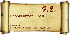 Frankfurter Enid névjegykártya